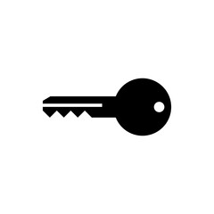 Key icon vector.Key icon silhouette black color isolated on white background.