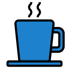 coffee cup filled outline icon