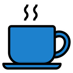 coffee cup filled outline icon