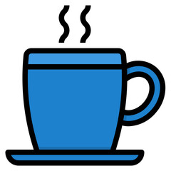 coffee cup filled outline icon