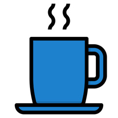 coffee cup filled outline icon