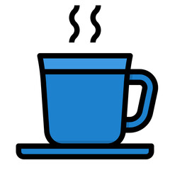 coffee cup filled outline icon