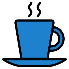 coffee cup filled outline icon