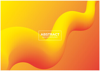 abstract background with orange yellow gradient fluid