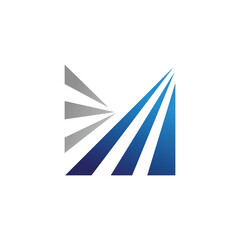 Letter M logo design. Abstract M logo design