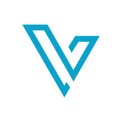 Letter V logo design. Abstract V logo design