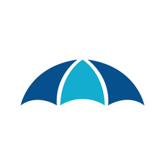 Umbrella logo design. Abstract umbrella