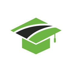 Toga hat logo design. Abstract toga hat logo