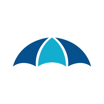 Umbrella logo design. Abstract umbrella