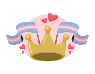 bigender flags and crown