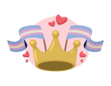 bigender flags and crown