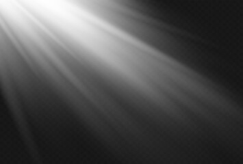 Vector transparent sunlight special lens flash light effect.