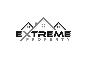 Real estate logo house roof window  home building icon symbol