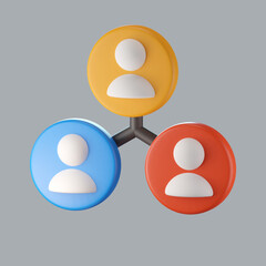 Affiliate marketing 3d icon illustration