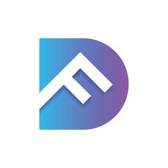 DF letter logo design. Logo DF logo design