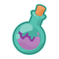 potion flask sticker retro