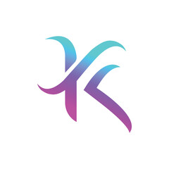 Letter K logo design. Minimalist concept letter K symbol