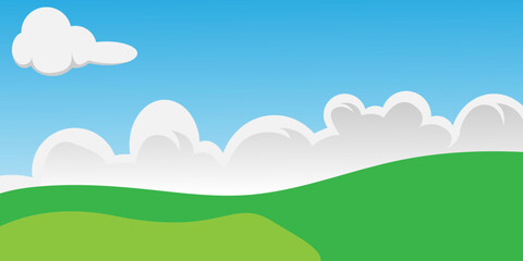 Fototapeta premium blue sky and grass