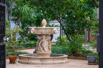 Fountain in Apartment Building Courtyard in New Orleans