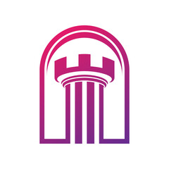 Column logo template vector icon design