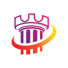 Column logo template vector icon design