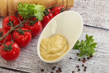 Spicy Mustard sauce in the bowl