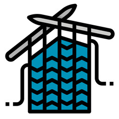 Knitting Filled Outline icon