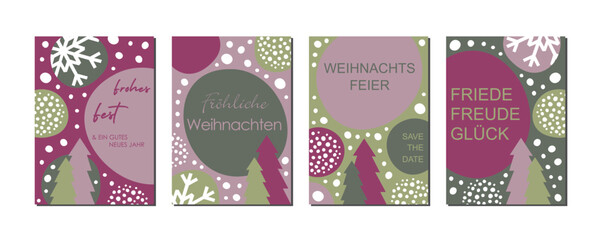 Vektor Set abstrakte Karten Weihnachten, Banner, Hintergrund für soziale medien stories design vorlage winter landschaft mit schnee