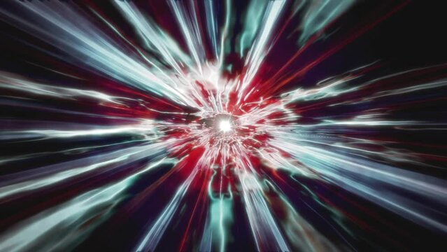 This is a stock motion graphic that shows flight through a plasm space tunnel.