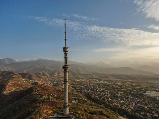 tv tower and mountains 3
