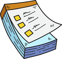 Hand Drawn report paper illustration