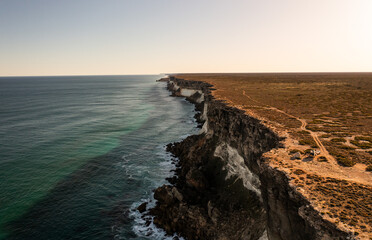 camping on the Sea Cliffs, Nullabour plain