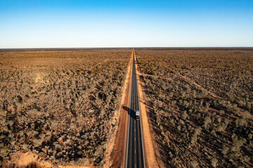 Nullarbour plain and road from the air