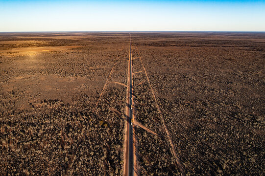 Nullarbour plain and road from the air