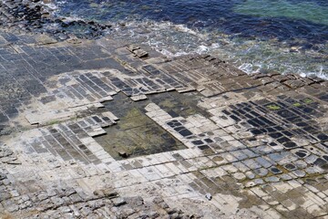 Areal view of tessellated pavement in Tasmania