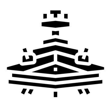 Spaceship Glyph Icon