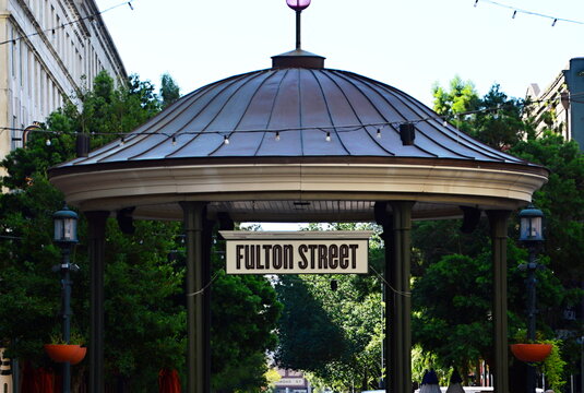 Fulton Street In Downtown New Orleans, Louisiana