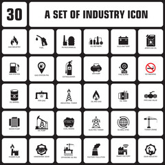 a set of industry icon , a set of factory icon