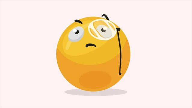 emoji wearing monocular character animation