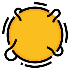 sun Filled Outline icon