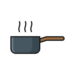 sauce pan icon vector design template in white background