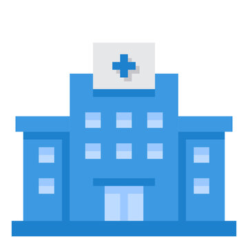 hospital flat icon