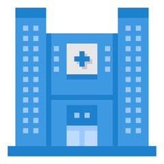 hospital flat icon