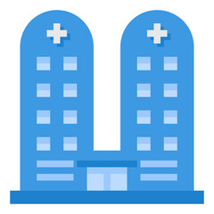 Obraz premium hospital flat icon