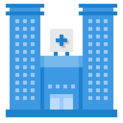 hospital flat icon