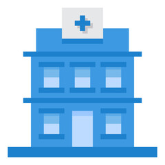 Obraz premium hospital flat icon