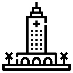 hospital outline icon