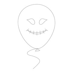 Halloween Balloon with the scary, angry, happy face expression vector. 