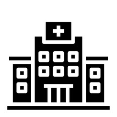hospital glyph icon