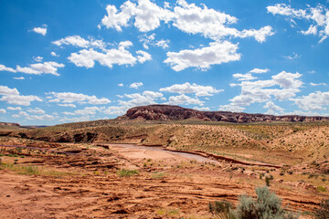 Desert landscape in Arizona near the Antelope Canyon, Navajo land